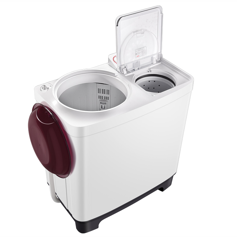 TCL 9公斤 半自动双缸波轮洗衣机 钢化玻璃盖板 洗脱分离 单进水口 XPB90-9316S芭蕾白_十分到家商城_TCL